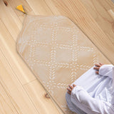 Maxbell Prayer Rug Soft Turkish Portable Muslim Prayer Mat for Adults Men Women Kids Beige