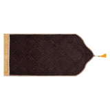 Maxbell Prayer Rug Soft Turkish Portable Muslim Prayer Mat for Adults Men Women Kids Coffee
