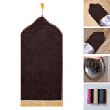 Maxbell Prayer Rug Soft Turkish Portable Muslim Prayer Mat for Adults Men Women Kids Coffee