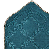Maxbell Prayer Rug Soft Turkish Portable Muslim Prayer Mat for Adults Men Women Kids Blue