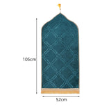 Maxbell Prayer Rug Soft Turkish Portable Muslim Prayer Mat for Adults Men Women Kids Blue