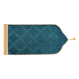 Maxbell Prayer Rug Soft Turkish Portable Muslim Prayer Mat for Adults Men Women Kids Blue