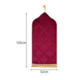 Maxbell Prayer Rug Soft Turkish Portable Muslim Prayer Mat for Adults Men Women Kids Red