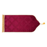 Maxbell Prayer Rug Soft Turkish Portable Muslim Prayer Mat for Adults Men Women Kids Red