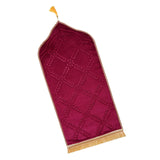Maxbell Prayer Rug Soft Turkish Portable Muslim Prayer Mat for Adults Men Women Kids Red