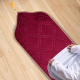 Maxbell Prayer Rug Soft Turkish Portable Muslim Prayer Mat for Adults Men Women Kids Red