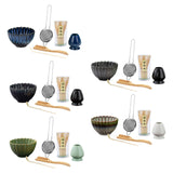 Maxbell 6x Matcha Tea Ceremony Set Traditional Matcha Set for Home Table Living Room Blue