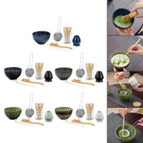 Maxbell 6x Matcha Tea Ceremony Set Traditional Matcha Set for Home Table Living Room Blue