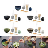 Maxbell 6x Matcha Tea Ceremony Set Traditional Matcha Set for Home Table Living Room Blue