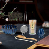 Maxbell 6x Matcha Tea Ceremony Set Traditional Matcha Set for Home Table Living Room Blue