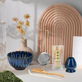 Maxbell 6x Matcha Tea Ceremony Set Traditional Matcha Set for Home Table Living Room Blue