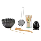 Maxbell 6x Matcha Tea Ceremony Set Traditional Matcha Set for Home Table Living Room Grey