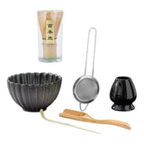 Maxbell 6x Matcha Tea Ceremony Set Traditional Matcha Set for Home Table Living Room Grey