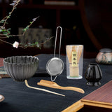 Maxbell 6x Matcha Tea Ceremony Set Traditional Matcha Set for Home Table Living Room Grey