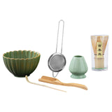 Maxbell 6x Matcha Tea Ceremony Set Traditional Matcha Set for Home Table Living Room Green