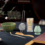 Maxbell 6x Matcha Tea Ceremony Set Traditional Matcha Set for Home Table Living Room Green