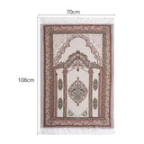 Maxbell Muslim Mat Floor Carpet Blanket Ethnic Style Prayer Mat for Temple Women Men Style A