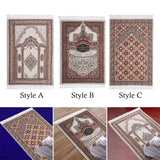 Maxbell Muslim Mat Floor Carpet Blanket Ethnic Style Prayer Mat for Temple Women Men Style A