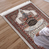 Maxbell Muslim Mat Floor Carpet Blanket Ethnic Style Prayer Mat for Temple Women Men Style B