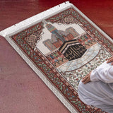 Maxbell Muslim Mat Floor Carpet Blanket Ethnic Style Prayer Mat for Temple Women Men Style B