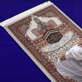 Maxbell Muslim Mat Floor Carpet Blanket Ethnic Style Prayer Mat for Temple Women Men Style B