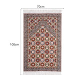 Maxbell Muslim Mat Floor Carpet Blanket Ethnic Style Prayer Mat for Temple Women Men Style C