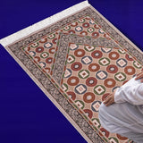 Maxbell Muslim Mat Floor Carpet Blanket Ethnic Style Prayer Mat for Temple Women Men Style C