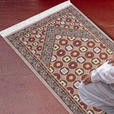 Maxbell Muslim Mat Floor Carpet Blanket Ethnic Style Prayer Mat for Temple Women Men Style C