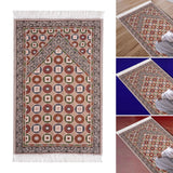 Maxbell Muslim Mat Floor Carpet Blanket Ethnic Style Prayer Mat for Temple Women Men Style C