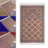 Maxbell Muslim Mat Floor Carpet Blanket Ethnic Style Prayer Mat for Temple Women Men Style C