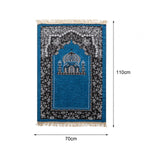 Maxbell Prayer Rug Rectangle Unique Portable Islamic Gift for Meditation Travel Kids Blue