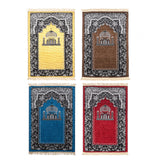 Maxbell Prayer Rug Rectangle Unique Portable Islamic Gift for Meditation Travel Kids Blue