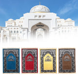 Maxbell Prayer Rug Rectangle Unique Portable Islamic Gift for Meditation Travel Kids Blue