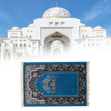 Maxbell Prayer Rug Rectangle Unique Portable Islamic Gift for Meditation Travel Kids Blue