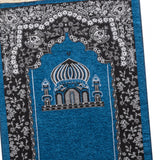 Maxbell Prayer Rug Rectangle Unique Portable Islamic Gift for Meditation Travel Kids Blue
