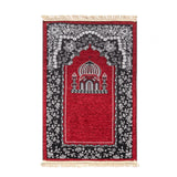 Maxbell Prayer Rug Rectangle Unique Portable Islamic Gift for Meditation Travel Kids Red