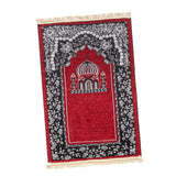 Maxbell Prayer Rug Rectangle Unique Portable Islamic Gift for Meditation Travel Kids Red
