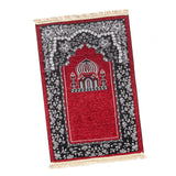 Maxbell Prayer Rug Rectangle Unique Portable Islamic Gift for Meditation Travel Kids Red