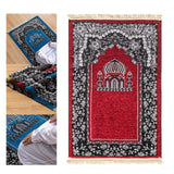 Maxbell Prayer Rug Rectangle Unique Portable Islamic Gift for Meditation Travel Kids Red
