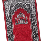 Maxbell Prayer Rug Rectangle Unique Portable Islamic Gift for Meditation Travel Kids Red