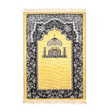 Maxbell Prayer Rug Rectangle Unique Portable Islamic Gift for Meditation Travel Kids Yellow