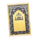 Maxbell Prayer Rug Rectangle Unique Portable Islamic Gift for Meditation Travel Kids Yellow