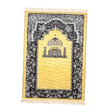 Maxbell Prayer Rug Rectangle Unique Portable Islamic Gift for Meditation Travel Kids Yellow