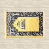 Maxbell Prayer Rug Rectangle Unique Portable Islamic Gift for Meditation Travel Kids Yellow
