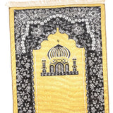 Maxbell Prayer Rug Rectangle Unique Portable Islamic Gift for Meditation Travel Kids Yellow