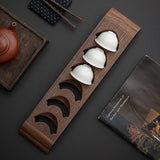 Maxbell Tea Cup Rack Wooden Crafts Tea Cup Drain Rack for Kung Fu Tea Office Camping