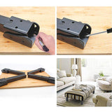 Maxbell 4 Pieces Folding Table Legs Folding Support Feet for Cafe Living Room People 250mm