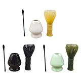 Maxbell 3Pcs Japanese Matcha Whisk Set Tea Bowl for Tea Ceremony Dining Room Bedroom white