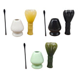 Maxbell 3Pcs Japanese Matcha Whisk Set Tea Bowl for Tea Ceremony Dining Room Bedroom white