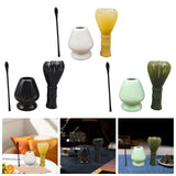 Maxbell 3Pcs Japanese Matcha Whisk Set Tea Bowl for Tea Ceremony Dining Room Bedroom white